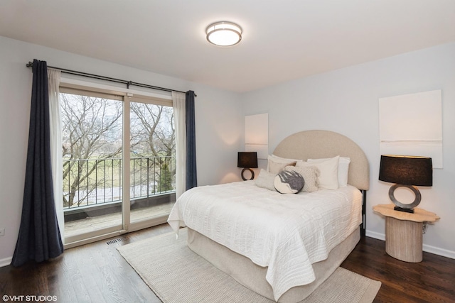 1487 N Clybourn Ave Unit B, Chicago, IL 60610 - bedroom with access to outside and wood finished floors