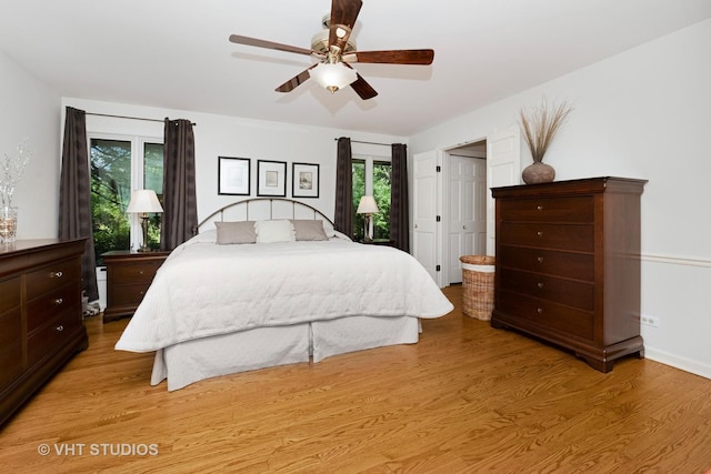 20830 W Exeter Rd, Kildeer, IL 60047 - bedroom featuring light wood-style floors and ceiling fan