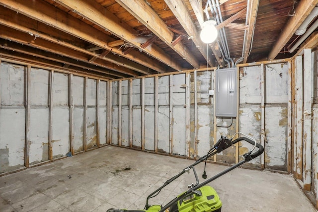 5048 W Superior St, Chicago, IL 60644 - unfinished below grade area with electric panel