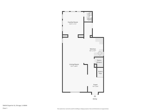 5048 W Superior St, Chicago, IL 60644 - view of floor plan / room layout