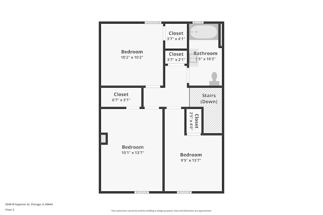 5048 W Superior St, Chicago, IL 60644 - view of floor plan / room layout