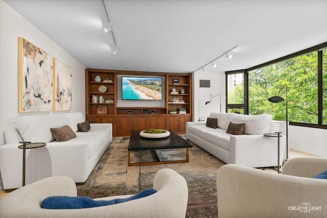 1410 N State Pkwy Unit 5B, Chicago, IL 60610 - living area featuring rail lighting and built in features
