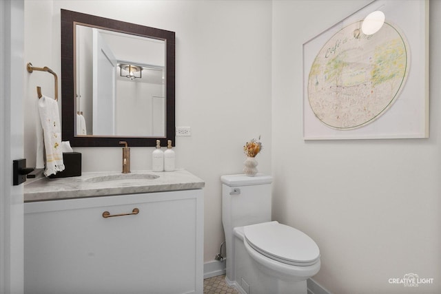 1410 N State Pkwy Unit 5B, Chicago, IL 60610 - half bathroom with vanity and tile patterned flooring