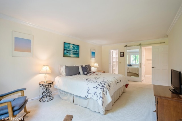 90 E Franklin Pl Unit 106, Lake Forest, IL 60045 - bedroom featuring crown molding and light carpet