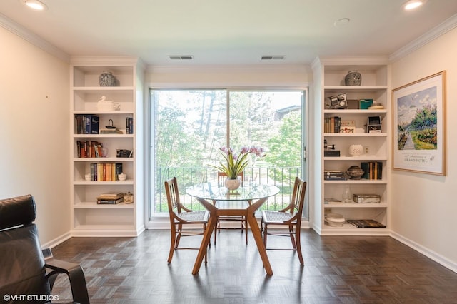 90 E Franklin Pl Unit 106, Lake Forest, IL 60045 - dining space featuring crown molding and recessed lighting