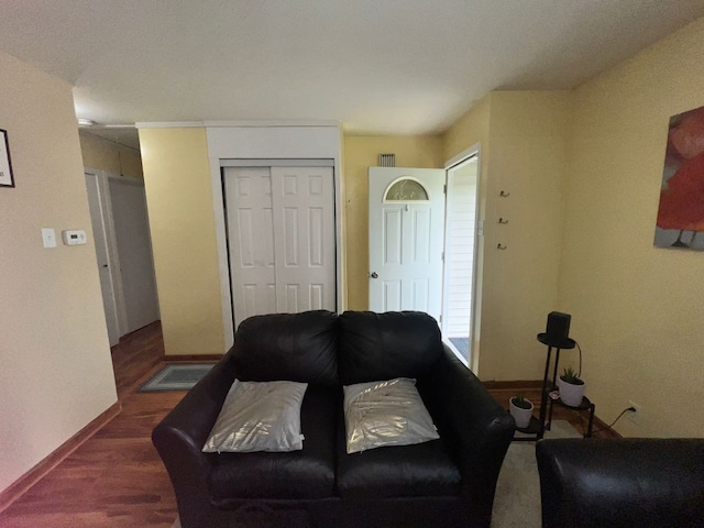 1313 Loral Ave, Joliet, IL 60435 - living room with wood finished floors and baseboards