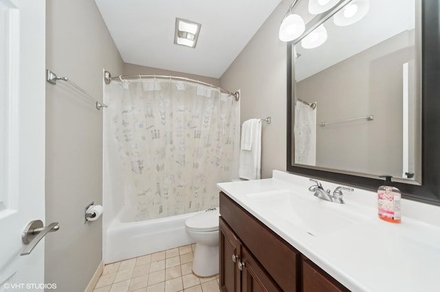 522 E Algonquin Rd Unit 309A, Schaumburg, IL 60173 - bathroom featuring vanity, tile patterned flooring, and shower / bath combo with shower curtain