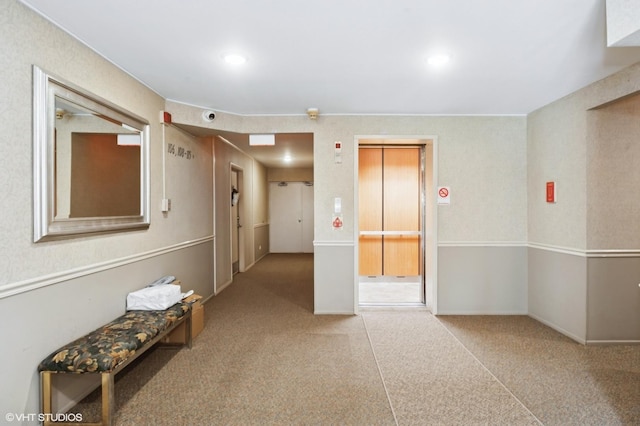 522 E Algonquin Rd Unit 309A, Schaumburg, IL 60173 - corridor featuring carpet flooring, elevator, and recessed lighting