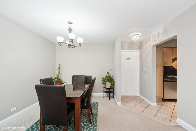 522 E Algonquin Rd Unit 309A, Schaumburg, IL 60173 - dining room featuring a chandelier and light carpet