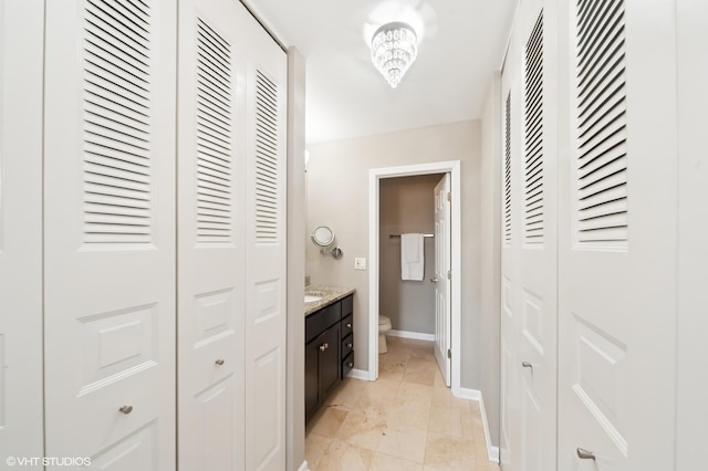 522 E Algonquin Rd Unit 309A, Schaumburg, IL 60173 - bathroom featuring a closet and vanity