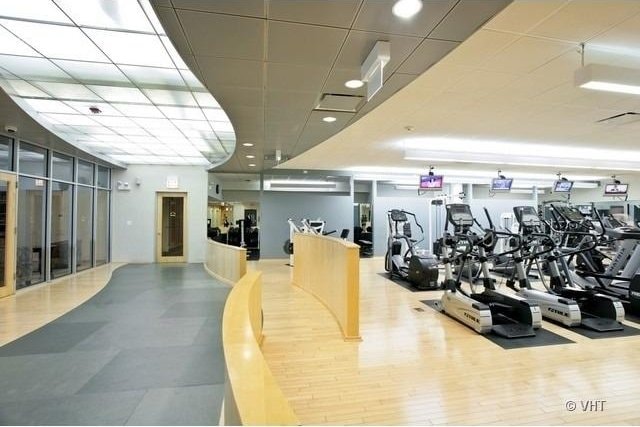 505 N Lake Shore Dr Unit 2110-11, Chicago, IL 60611 - exercise room featuring a drop ceiling