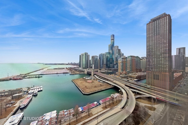505 N Lake Shore Dr Unit 2110-11, Chicago, IL 60611 - skyline view featuring a nearby body of water and a notable bridge