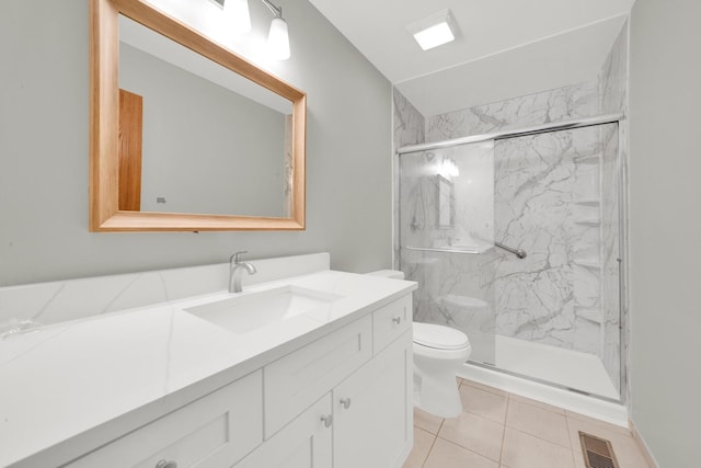 15 Harrison Ln, Streamwood, IL 60107 - bathroom with vanity, a marble finish shower, and tile patterned floors