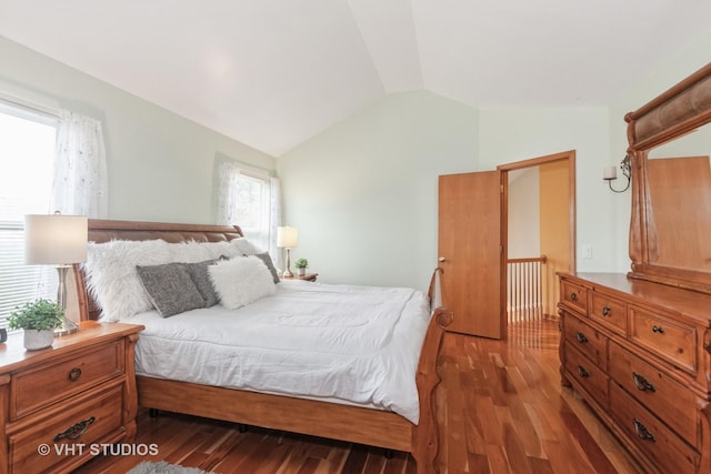 2578 Crestview Dr, Aurora, IL 60502 - bedroom with vaulted ceiling and wood finished floors