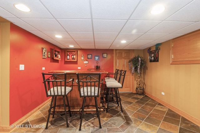 2578 Crestview Dr, Aurora, IL 60502 - indoor dry bar featuring recessed lighting and a paneled ceiling