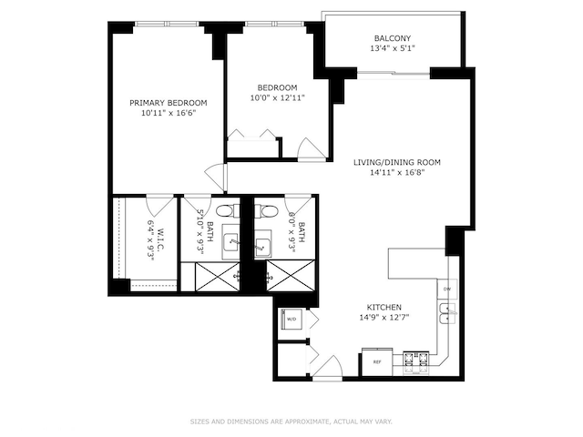 1101 S State St Unit 2202, Chicago, IL 60605 - view of floor plan / room layout