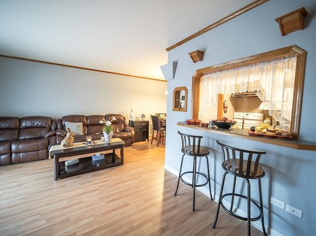 10109 S Cicero Ave Unit 302, Oak Lawn, IL 60453 - living room with wood finished floors and baseboards