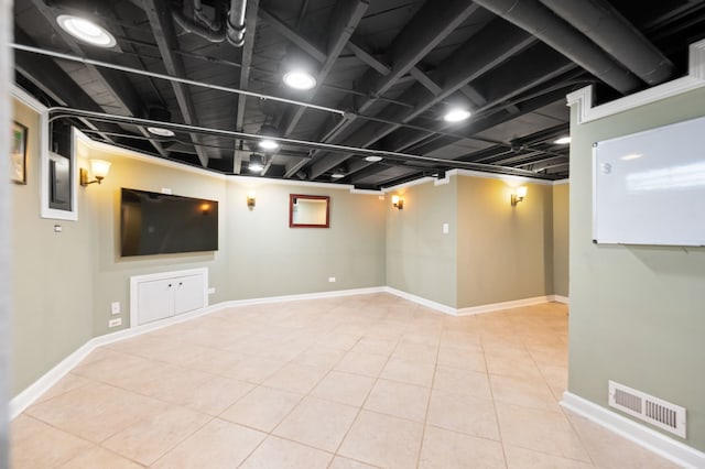 231 W Hickory Rd, Lombard, IL 60148 - finished basement featuring tile patterned floors