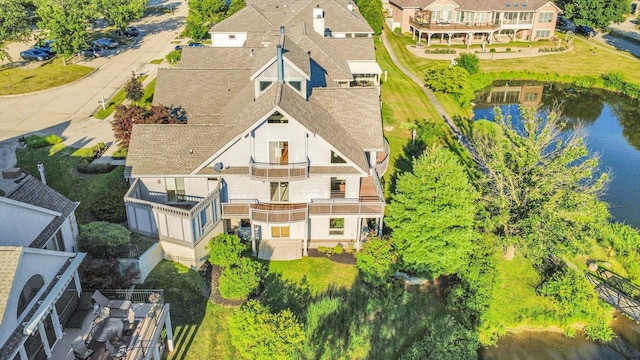 2405 Prairieridge Pl, Champaign, IL 61822 - aerial view of property and surrounding area with a nearby body of water