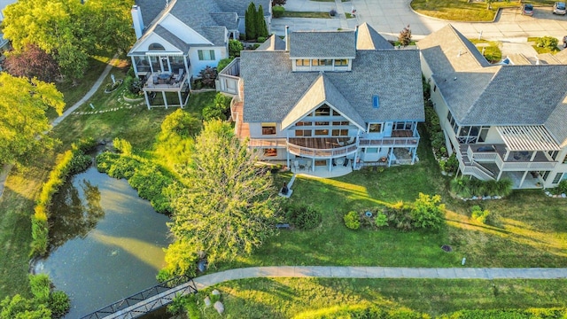 2405 Prairieridge Pl, Champaign, IL 61822 - view from above of property with a nearby body of water