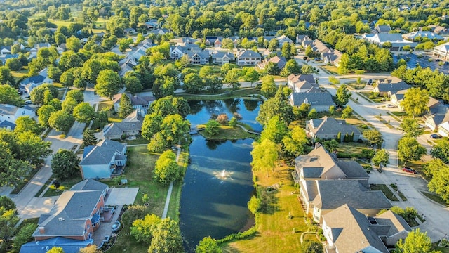2405 Prairieridge Pl, Champaign, IL 61822 - aerial perspective of suburban area with a nearby body of water