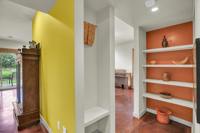 2405 Prairieridge Pl, Champaign, IL 61822 - corridor featuring built in features and recessed lighting