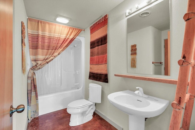 2405 Prairieridge Pl, Champaign, IL 61822 - bathroom with toilet and shower / bath combo with shower curtain