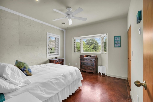 2405 Prairieridge Pl, Champaign, IL 61822 - bedroom with concrete flooring and a ceiling fan