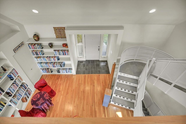 2405 Prairieridge Pl, Champaign, IL 61822 - interior space with wood finished floors and recessed lighting