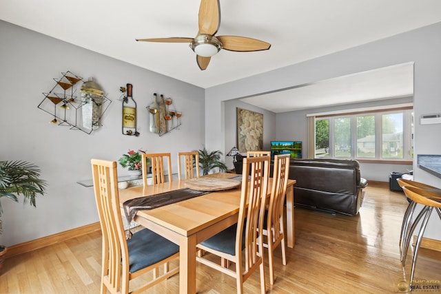 500 S Princeton Ave, Itasca, IL 60143 - dining space featuring light wood-type flooring and ceiling fan