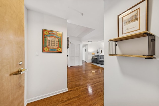 400 Mcdaniels Cir Unit 303, Clarendon Hills, IL 60514 - corridor featuring wood finished floors and baseboards