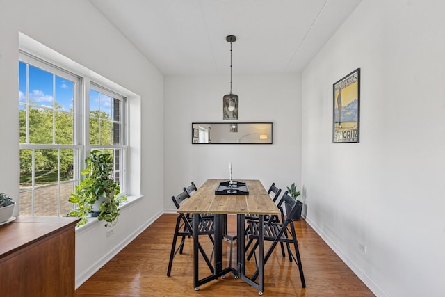 400 Mcdaniels Cir Unit 303, Clarendon Hills, IL 60514 - dining room with dark wood finished floors and baseboards