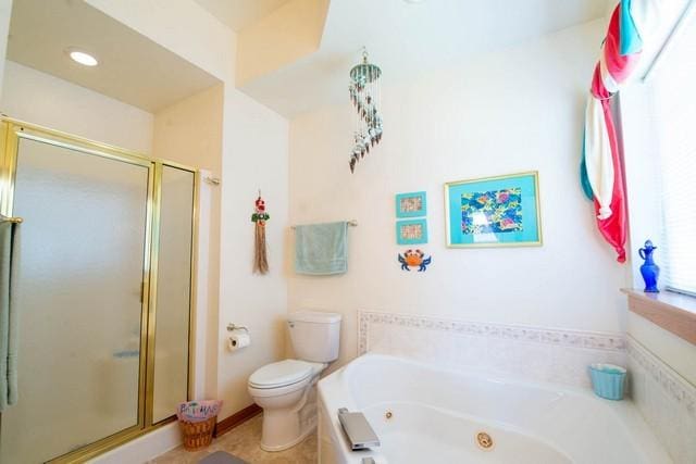 9000 226th Ct Unit 23B, Salem, WI 53168 - bathroom with a shower stall and a jetted tub