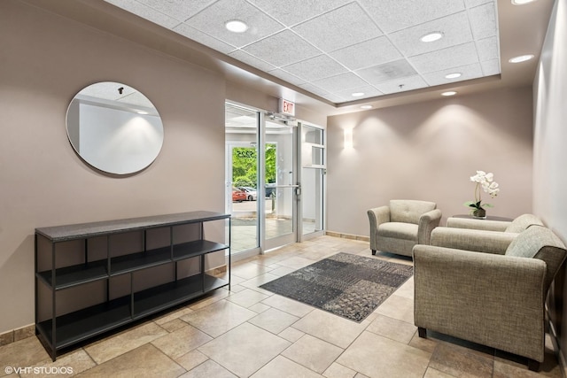 5225 N Riversedge Ter Unit 511, Chicago, IL 60630 - lobby with recessed lighting and a paneled ceiling