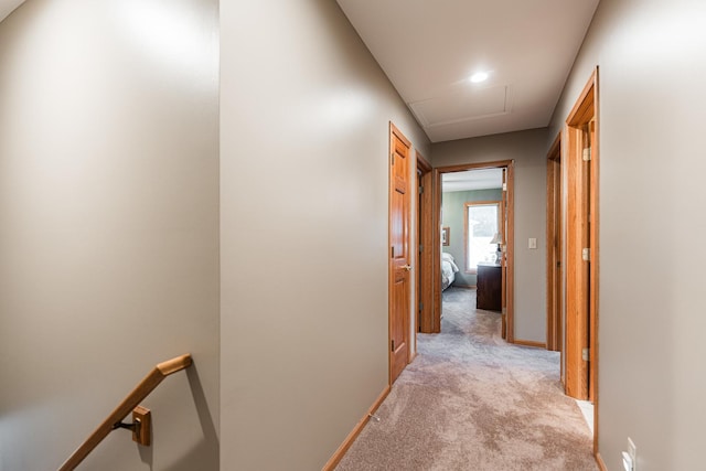 1132 Swanberg Ct, Sycamore, IL 60178 - hallway featuring light carpet and an upstairs landing
