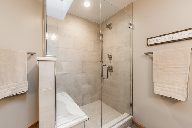 1132 Swanberg Ct, Sycamore, IL 60178 - bathroom with a stall shower and baseboards