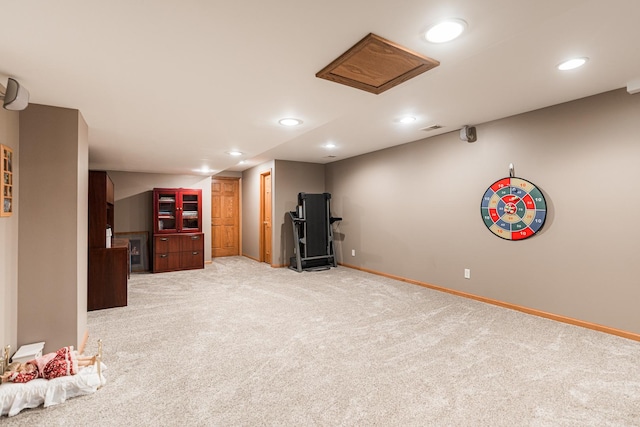 1132 Swanberg Ct, Sycamore, IL 60178 - finished basement with light carpet and recessed lighting