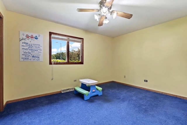 17257 W Rich Ct, Elwood, IL 60421 - carpeted spare room featuring baseboards and ceiling fan
