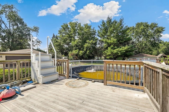 17257 W Rich Ct, Elwood, IL 60421 - wooden terrace featuring view of wooded area