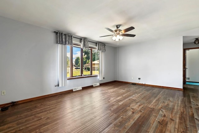 17257 W Rich Ct, Elwood, IL 60421 - empty room featuring ceiling fan and wood finished floors