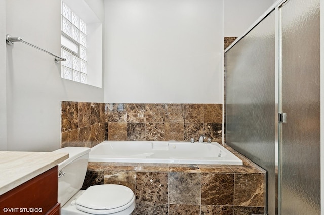 2438 N Clybourn Ave Unit 2, Chicago, IL 60614 - bathroom with vanity, a garden tub, and a shower stall