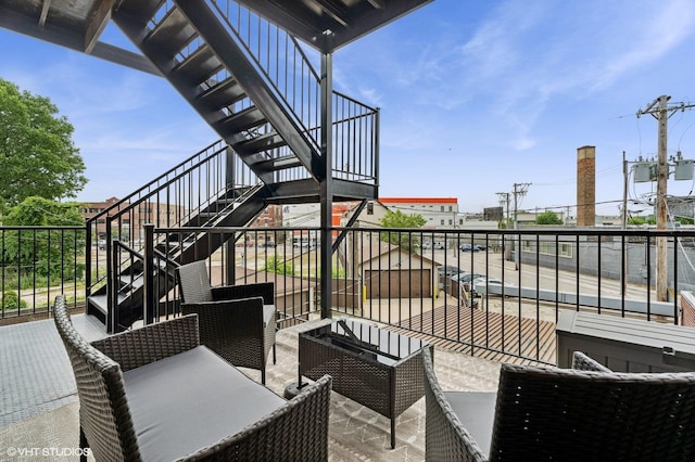 2438 N Clybourn Ave Unit 2, Chicago, IL 60614 - view of patio / terrace with stairs and an outdoor living space