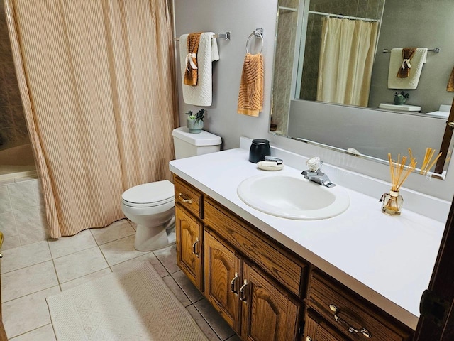 5140 Shadow Creek Dr Unit 1, Oak Forest, IL 60452 - full bath featuring vanity, tiled shower, and tile patterned floors