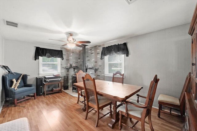 2425 Lockner Blvd, Joliet, IL 60431 - dining room with ceiling fan and light wood-style flooring