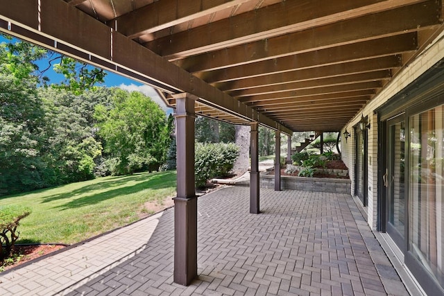 712 Ridge Rd, Lemont, IL 60439 - view of patio with stairway and view of scattered trees