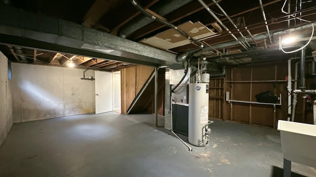 2931 Sunset Ave, Flossmoor, IL 60422 - unfinished basement with gas water heater