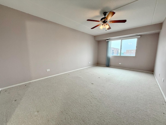 555 Graceland Ave Unit 505, Des Plaines, IL 60016 - spare room with ceiling fan and carpet floors