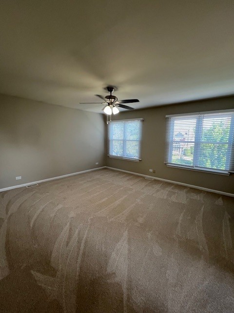1312 Strawbridge Ct, Naperville, IL 60565 - carpeted spare room featuring baseboards and ceiling fan