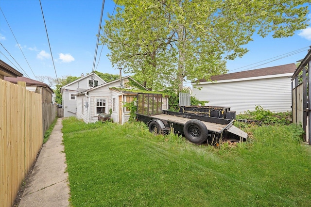 2142 N Mobile Ave, Chicago, IL 60639 - view of yard featuring an outbuilding