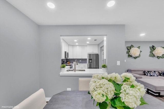 2600 Brookwood Way Dr Unit 111A, Rolling Meadows, IL 60008 - dining space with recessed lighting and wood finished floors